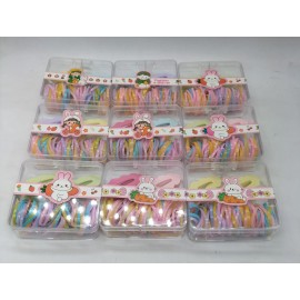 Fashion Alley Rubber Band With Tic Tac Clip For Kids [Pack Of 12 Box]