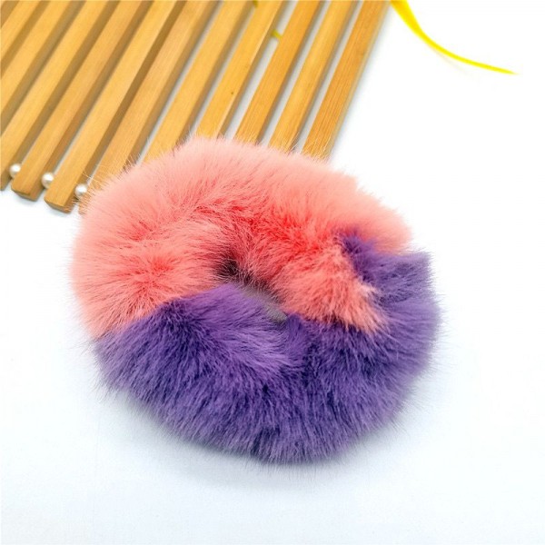 Fashion Alley 2 Shade Fur Rubber Band For Kids [Pack Of 50 Pc]