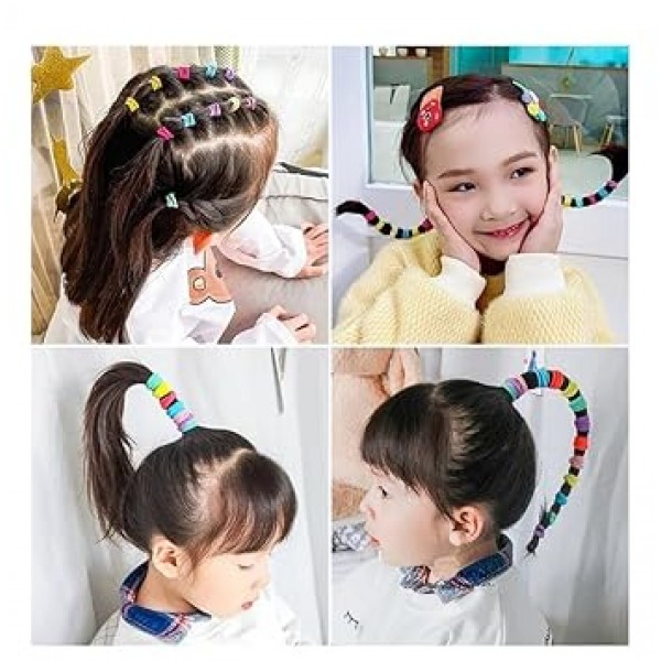 Fashion Alley Assorted Color Mini Size Rubber Band For Kids Pack Of 600 Pc