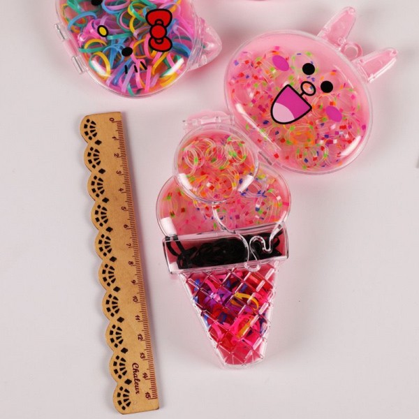 Fashion Alley Assorted Design Kids Rubber Band Pack Of 12 Box