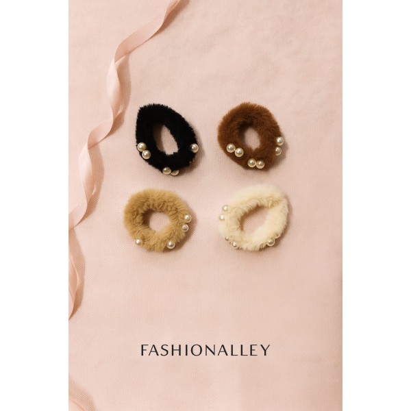 Fashion Alley Pearl Rubber Band For Women Pack Of 12 Pc