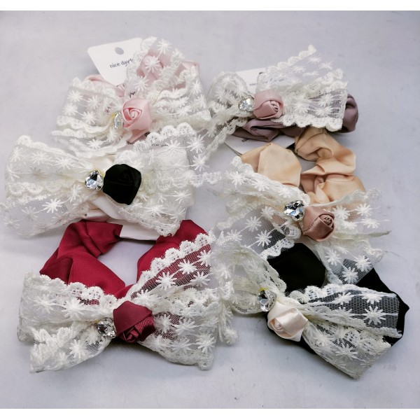 Fashion Alley Bow Rubber Band For Women Pack Of 12