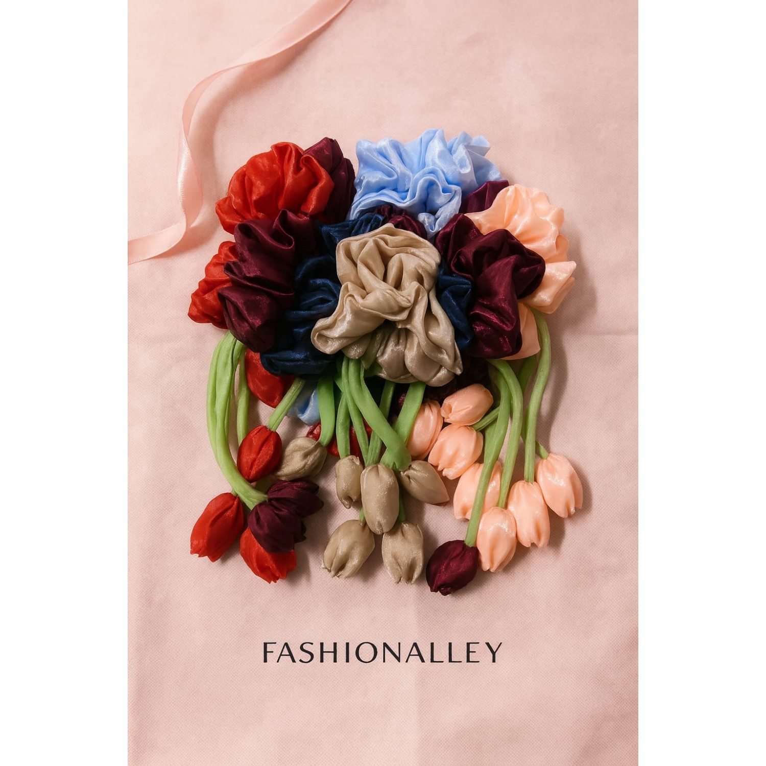 Fashion Alley Tulip Rubber Band For Women Pack Of 12 Pc