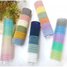 Fashion Alley Shine Sprial Rubber Band Mix Color  [Pack OF 100]