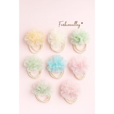 Fashion Alley Pearl Rubber Band For Women Pack Of 12 Pc