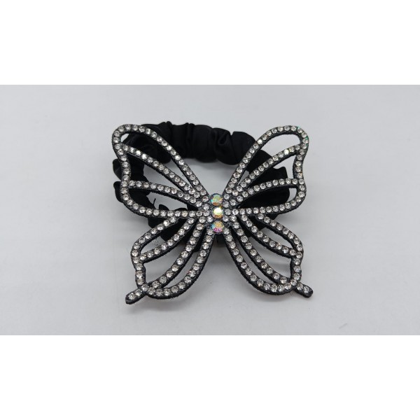 Fashion Alley Assorted Design Black Rubber Band [Pack Of 12]