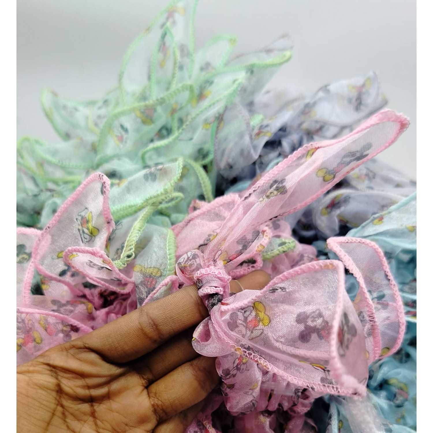 Fashion Alley Organza Scrunchies Rubber Band ( pack of 100 )  Fashion Alley Organza Scrunchies Rubber Band ( pack of 100 )