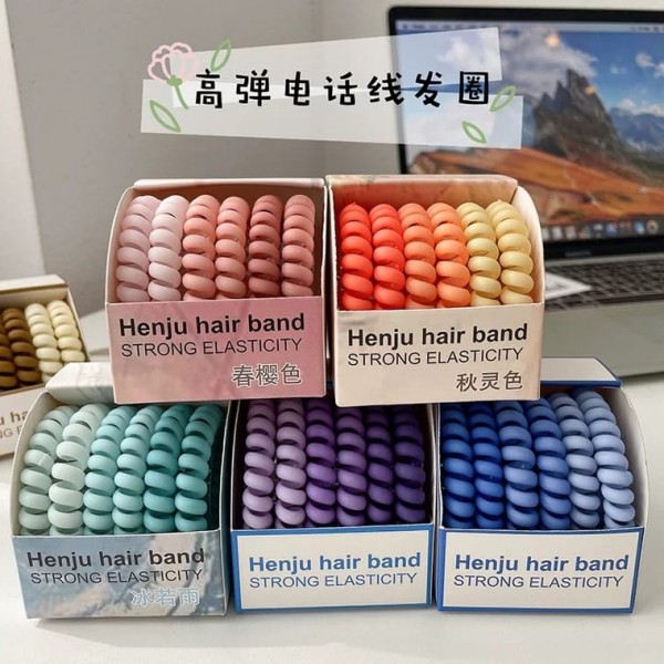 Fashion Alley Matt Spring Rubber Band [Pack Of 12 Box]