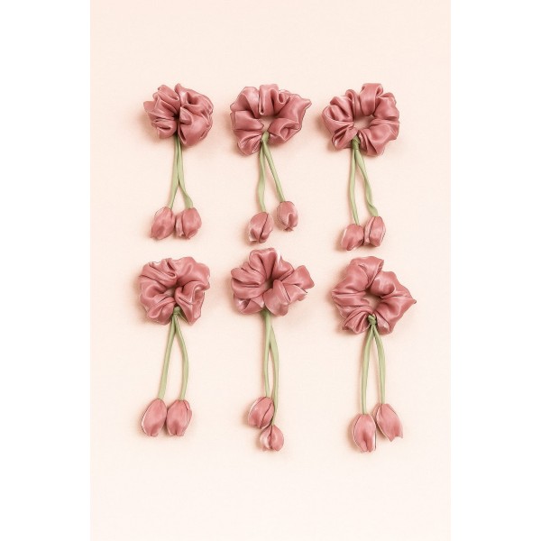 Fashion Alley Tulip Rubber Band For Women Pack Of 12 Pc