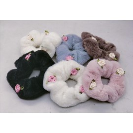 Fashion Alley Fur Rubber Band For Women Pack Of 12