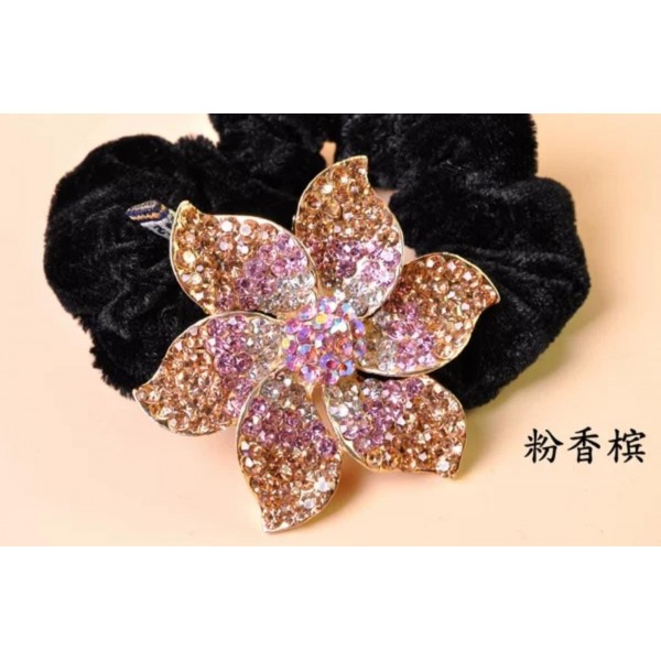 Fashion Alley Random Design Stone Rubber Band [Pack Of 12]