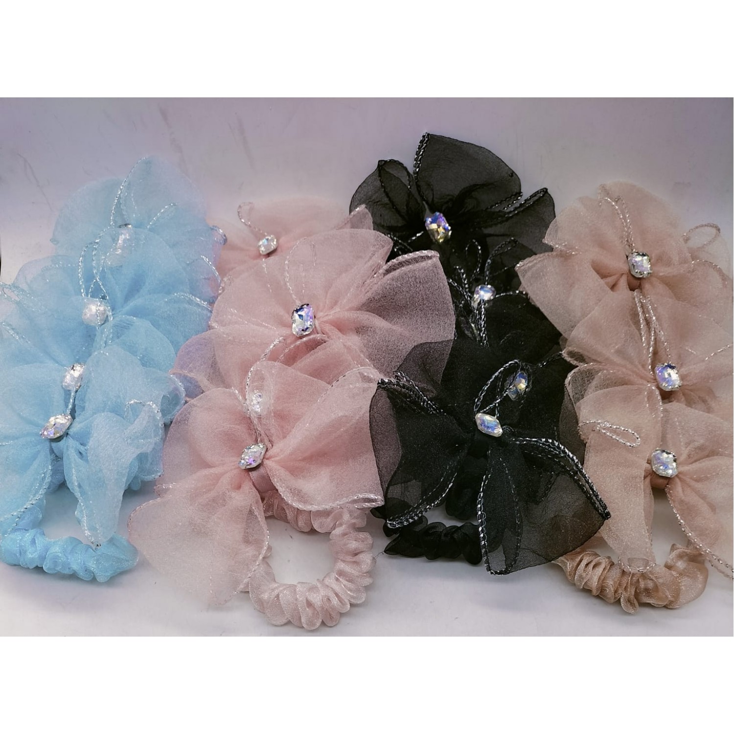 Fashion Alley Bow Organza Rubber Band For Women Pack Of 36 Pc Fashion Alley Bow Organza Rubber Band For Women Pack Of 36 Pc