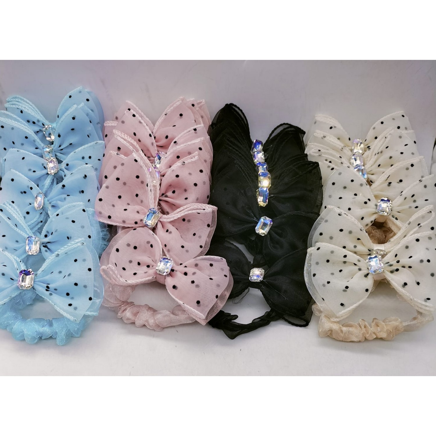 Fashion Alley Bow Organza Rubber Band For Women Pack Of 36 Pc Fashion Alley Bow Organza Rubber Band For Women Pack Of 36 Pc