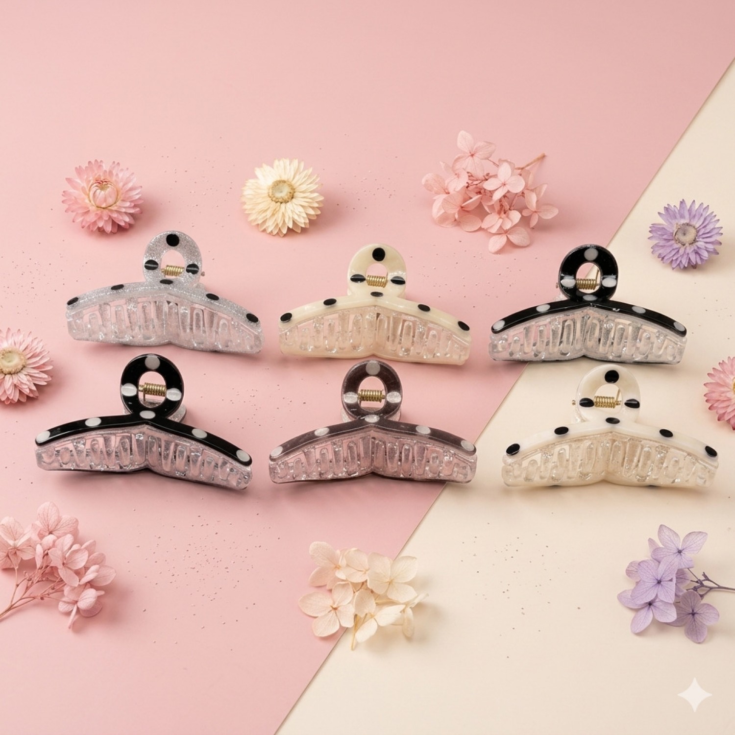 Bofeini 7 Cm Hair Claw For Women Pack Of 12